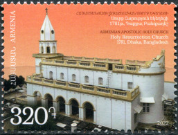 Armenia 2022. Holy Resurrection Church, Dhaka, Bangladesh (MNH OG) Stamp - Armenia