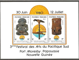 Polynésie Y&T BF 5 Festival Arts Pacifique Sud Port Moresby N** MNH - Blocks & Sheetlets