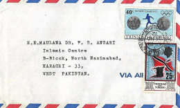 TRINIDAD & TOBAGO  1972    AIRMAIL COVER TO PAKISTAN WITH  1972 TOKYO OLYMPICS STAMP, OLYMPICS, SPORTS. - Trinité & Tobago (1962-...)