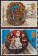 Voutes D'églises - GRANDE BRETAGNE - Ornements - Noel - N° 742-743 - 1974 - Gebruikt