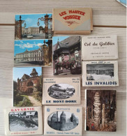 Lot De 10 Carnets De Vues - France - Le Mont Dore - Col Du Galibier - Les Hautes Vosges - Sarlat - Les Invalides - Altri & Non Classificati