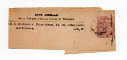 !!! TYPE BLANC, BANDE DE JOURNAL ENTIER POSTAL TSC COTE JORDAAN - Bandes Pour Journaux