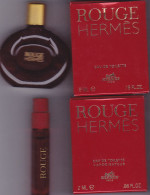 Lot De 2 Miniature Vintage Parfum - Hermes - Hermes Rouge - Voir Descriptif Ci Dessous - Miniatures Femmes (avec Boite)