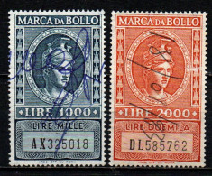 ITALIA REPUBBLICA - 1959 - MARCA DA BOLLO A TASSA FISSA - FILIGRANA STELLA - NUOVO FORMATO - USATI - Revenue Stamps