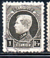 BELGIQUE BELGIE BELGIO BELGIUM 1921 1925 1922 KING ROI ALBERT I 1fr USED OBLITERE' USATO - 1922-1927 Houyoux