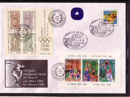 Olympics 1996 - Basketball - History - GREECE - GERMANY - FDC Cover - Summer 1996: Atlanta