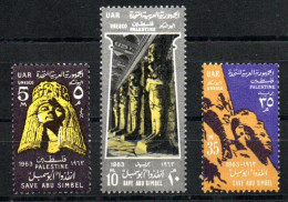 Ägypten / Palästina 130 - 132 Mnh UNESCO Nefertari Ramses Osiris Nubische Denkmäler - EGYPT / EGYPTE PALESTINE - Unused Stamps