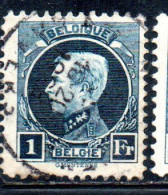 BELGIQUE BELGIE BELGIO BELGIUM 1921 1925 KING ROI ALBERT I 1fr USED OBLITERE' USATO - 1922-1927 Houyoux