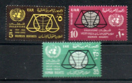 Ägypten / Palästina 136 - 138 Mnh Moschee Al-Azhar Abu Simbel Felsentempel Ramses - EGYPT / EGYPTE PALESTINE - Neufs