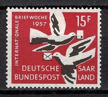 Saarland 1957 International Letter Writing Week - Autres & Non Classés