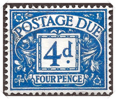 D38 1951-52 George Vi Colours Change Postage Dues Used Hrd2d - Strafportzegels