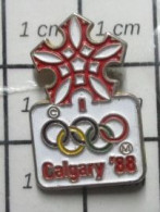 713L Pin's Pins / Beau Et Rare : JEUX OLYMPIQUES  D'HIVER CALGARY 1988 FLOCON DE NEIGE - Olympic Games