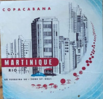 Brasil Rio Copacabana Martinique Hotel Label Etiquette Valise - Etiquettes D'hotels