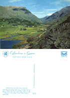 LLANBERIS PASS , NANT PERIS , LAKE, ARCHITECTURE, BRIDGE, GWYNEDD, WALES, UNITED KINGDOM, POSTCARD - Gwynedd