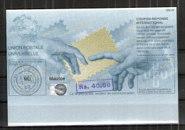 7203 IRC IAS CRI - International Reply Coupon - Antwortschein T32 Maurice Mauritius Rs.40.00 MM20060929HA, Waterfront O - Maurice (1968-...)