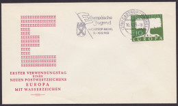 MiNr 294, "Europa", 1958, Mit Wasserzeichen, Seltener FDC - 1948-1960