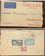 D)1950, INDOCHINA, CIRCULATED LETTER, AIR MAIL, WITH KILASAVALPATTI CANCELLATION STAMP, AIR MAIL STAMPS, INSCRIPTION "RF - Otros - Asia