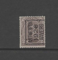 België: PRE 127A  Antwerpen 1926 Koning Albert I Zonder Gom - Typo Precancels 1922-26 (Albert I)