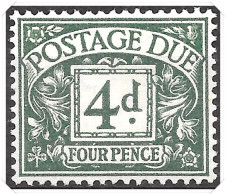 D23 1936-37 Edward Viii Watermark Postage Dues Mounted Mint Hrd2d - Postage Due