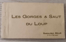 Carnet De Cartes Complet - France - Les Gorges Et Saut Du Loup - Restaurant Millo - Cartes Postales Anciennes - Gourdon