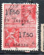 BELGIQUE BELGIE BELGIO BELGIUM TAXES FISCALES TAXE FISCALE DUE REVENUE 1.50fr USED OBLITERE' USATO - Timbres