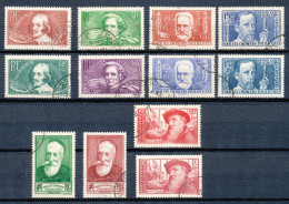REPUBLIQUE FRANCAISE 1936-1938 - AUX PROFIT DES CHÔMEURS INTELECTUELS - 2 SETS VFU                                  Hk3 - Used Stamps