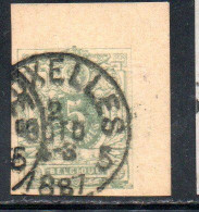 BELGIQUE BELGIE BELGIO BELGIUM 1884 1885 NUMERAL LEON 5c USED OBLITERE' USATO - 1869-1888 Lying Lion