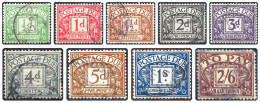 D10-18 Set 1924-33 Block Cypher Watermark Postage Dues Used Hrd2d - Tasse