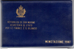 1987 Repubblica Di San Marino, Monete Divisionali, FDC CON 1.000 Lire In Argento - Saint-Marin