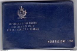 1988 Repubblica Di San Marino, Monete Divisionali, FDC CON 1.000 Lire In Argento - Saint-Marin