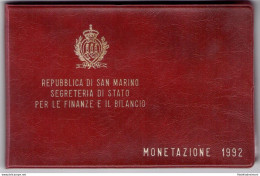 1992 Repubblica Di San Marino, Monete Divisionali, FDC CON 1.000 Lire In Argento - Saint-Marin