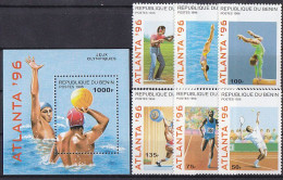 Olympics 1996 - Tennis - Waterpolo - BENIN - S/S+Set MNH - Summer 1996: Atlanta