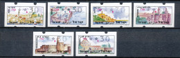 ISRAEL 1993 - FRAMA LABELS - TOURIST PLACES OF INTEREST IN THE HOLY LAND 6 X 0,30 NIS - Franking Labels