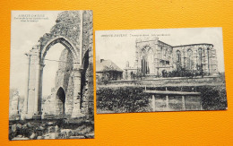 ABBAYE D' AULNE  - 2  CARTES : Entrée De La Nef Septentrionale   -  Transept Et Choeur  -  1908 - Thuin