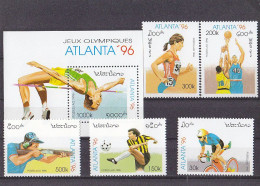 Olympics 1996 - Basketball - Soccer - LAOS - S/S+Set MNH - Summer 1996: Atlanta