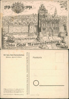 Neubrandenburg Sonderkarte Mit Stadtmauer 700 Jahre Stadt-Fest 1948 - Neubrandenburg