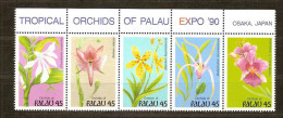 Palau 1990  Yvertn° 320-24 *** MNH  Cote 8,75 Euro  Flore Bloemen Orchidées Flowers - Palau