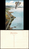 Ansichtskarte Manzell-Friedrichshafen Flugwesen - Zeppelin Künstlerkarte 1908 - Friedrichshafen