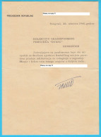 JOSIP BROZ TITO Ex Yugoslavia President Original Autograph (hand Signed) From 1965 * Autographe Yougoslavie Jugoslawien - Historische Personen