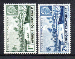 Col41 Colonies AEF Afrique équatoriale N° 90 & 91 Neuf X MH  Cote 4,00 € - Nuevos