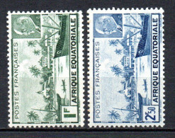 Col41 Colonies AEF Afrique équatoriale N° 90 & 91 Neuf X MH  Cote 4,00 € - Unused Stamps