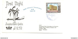 First Flight KLM Amsterdam- QUITO 17/09/1972 - Poste Aérienne