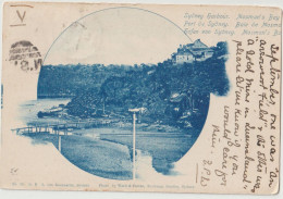 CPA Précurseur Sydney  (Australie)  The Harbour And Mosman's Bay  1901 Stamps Cachets NSW - Sydney