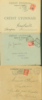 Crédit Lyonnais Perforé Paris 8 Perf C (Ancoper C3) Perforation CL (Ancoper CL201) Lezignan + (Ancoper 246) Figeac - Lettres & Documents