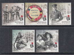 2018 Australia WWI Military History  Complete Set Of 5 MNH @  Face Value - 1. Weltkrieg