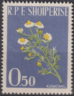 1962 Albanien * Mi:AL 654A, Sn:AL 613, Yt:AL 573, Kamille / Chamomile (Matricaria Chamomilla), Heilpflanzen - Piante Medicinali
