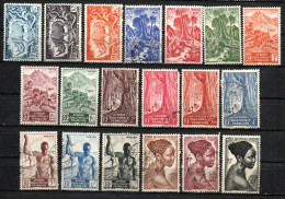 Col41 Colonies AEF Afrique équatoriale N° 214 à 226 Neuf X MH  & Oblitéré Cote 15,00 € - Ungebraucht