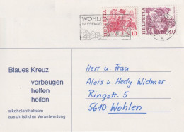 Motiv Karte  "Blaues Kreuz, Alkoholenthaltsamkeit, Wohlen AG"       1985 - Briefe U. Dokumente