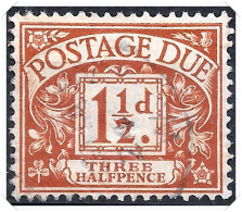 D3 1914 Royal Cypher Postage Dues 1½d Chestnut Used Hrd2-d - Taxe