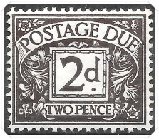 D4 1914 Royal Cypher Postage Dues 2d Agate Unmounted Mint Hrd2-d - Postage Due